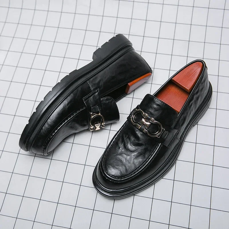 Mocassins plateforme en cuir femme à mors