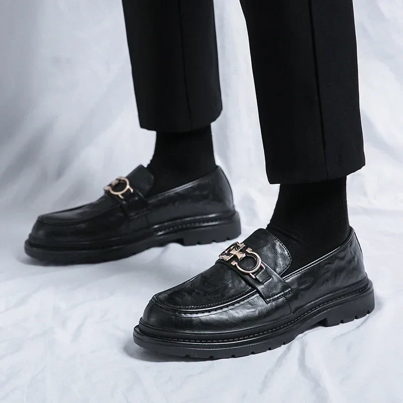 Mocassins plateforme en cuir femme à mors