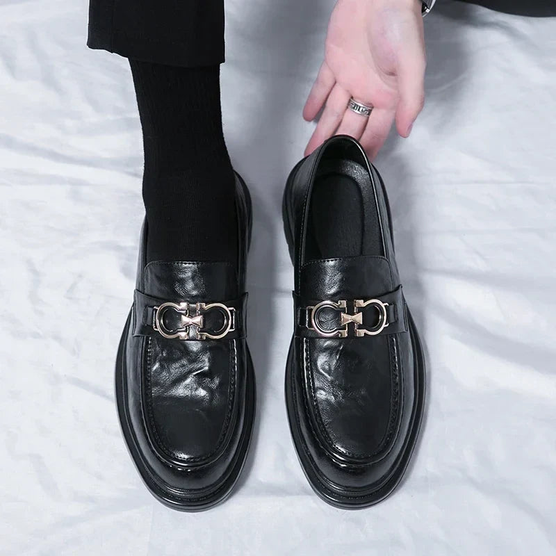 Mocassins plateforme en cuir femme à mors