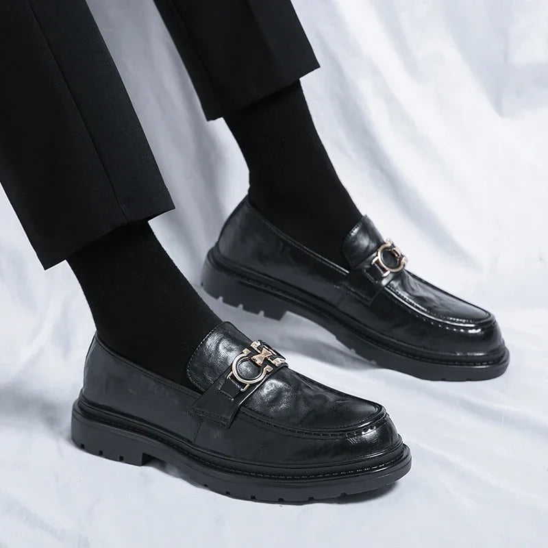 Mocassins plateforme en cuir femme à mors
