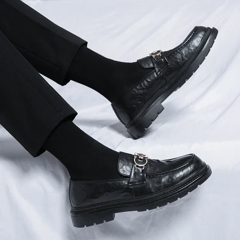 Mocassins plateforme en cuir femme à mors