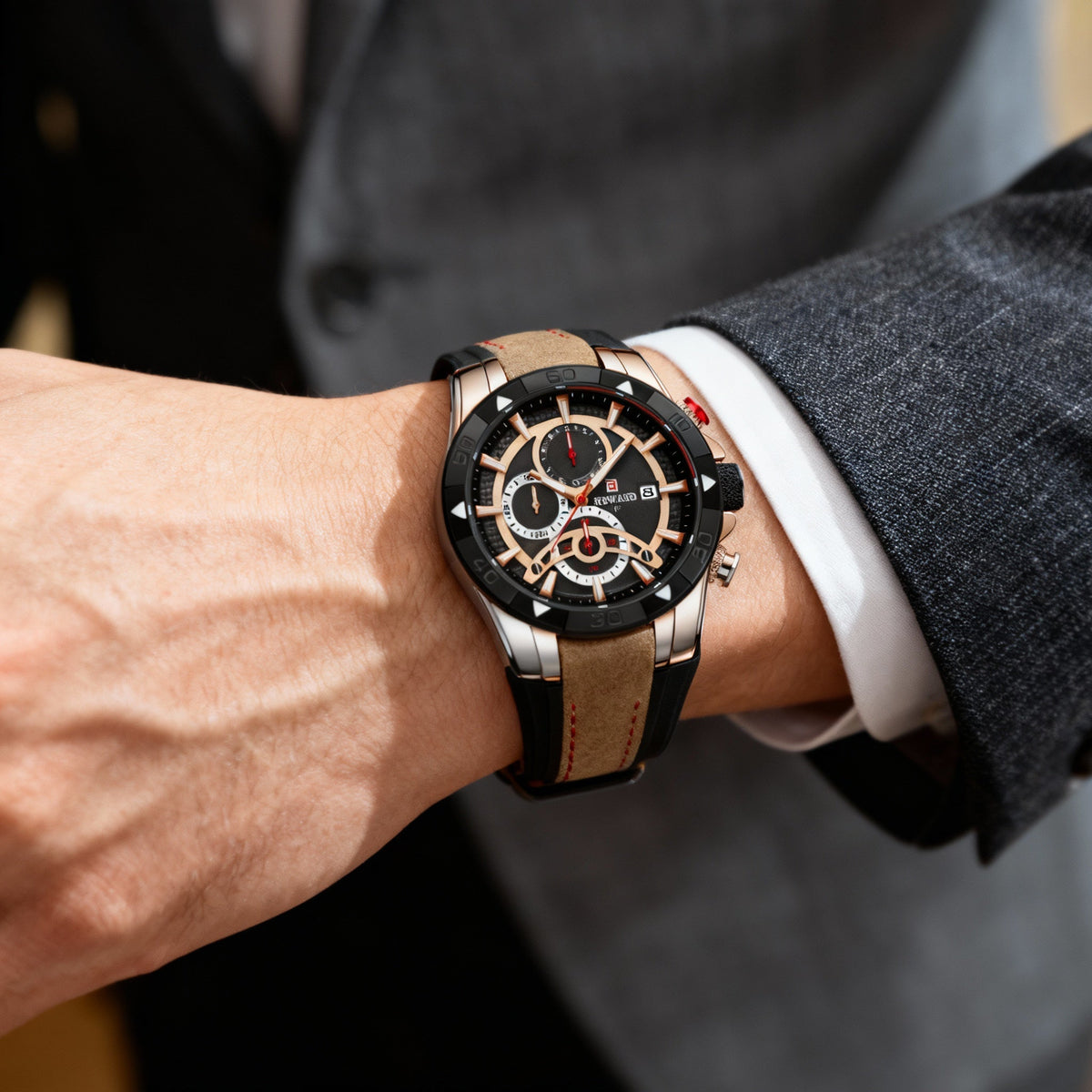 Corentin - Montre Chronographe Cuir
