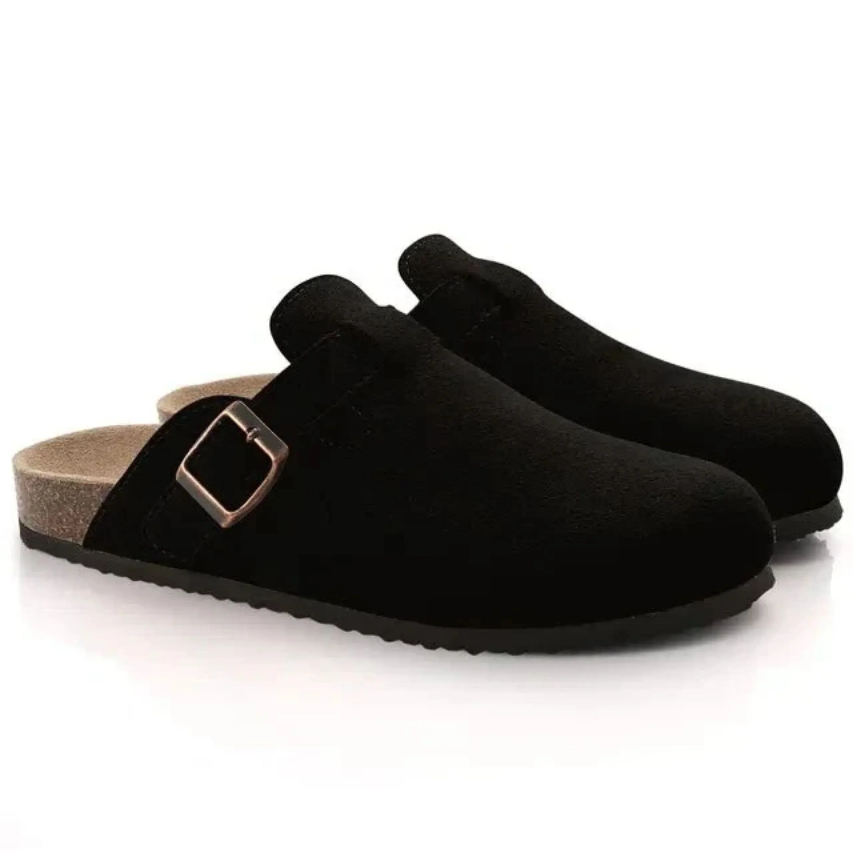 Mules Confort Homme Semelle Robuste - Noir