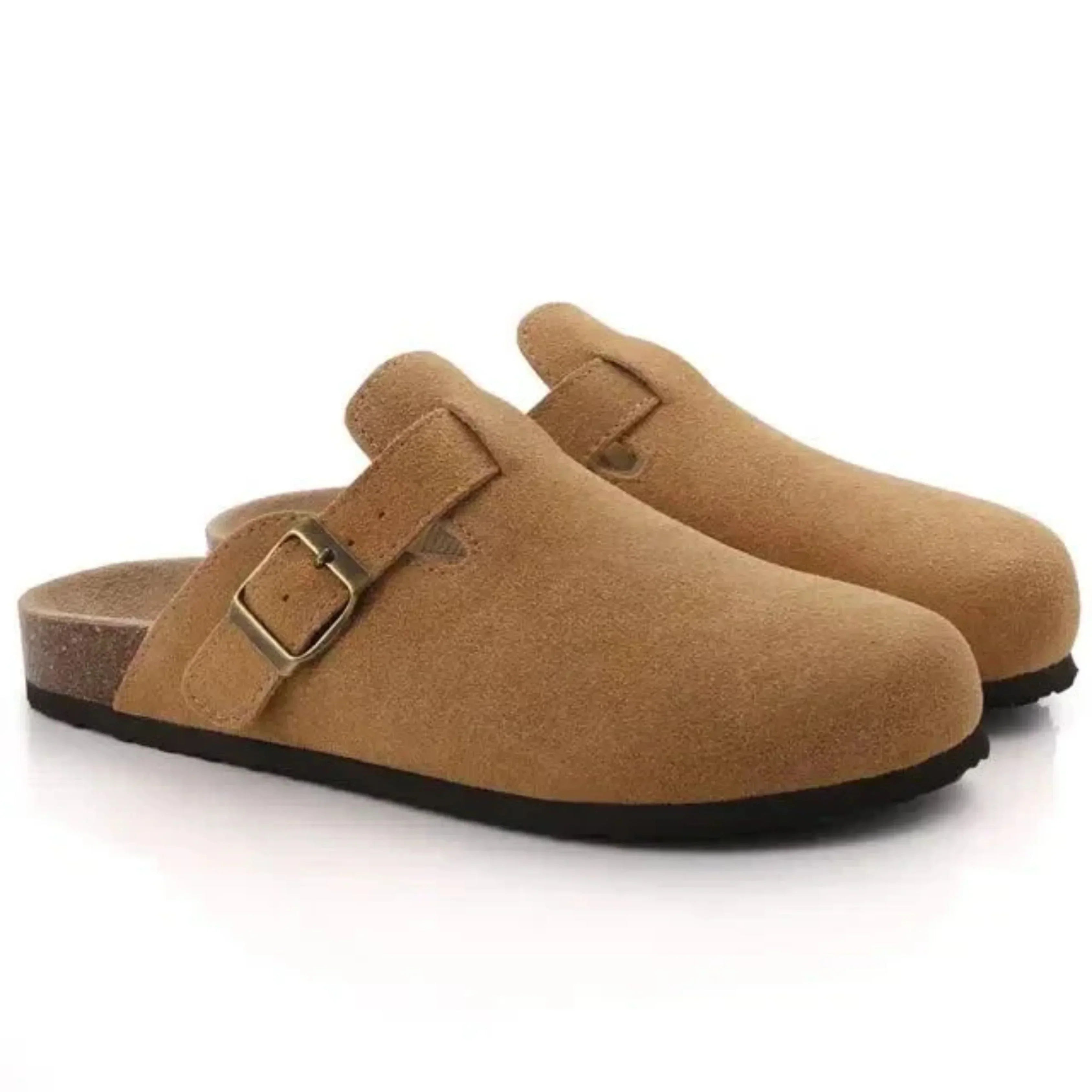 Mules Confort Homme Semelle Robuste - Marron