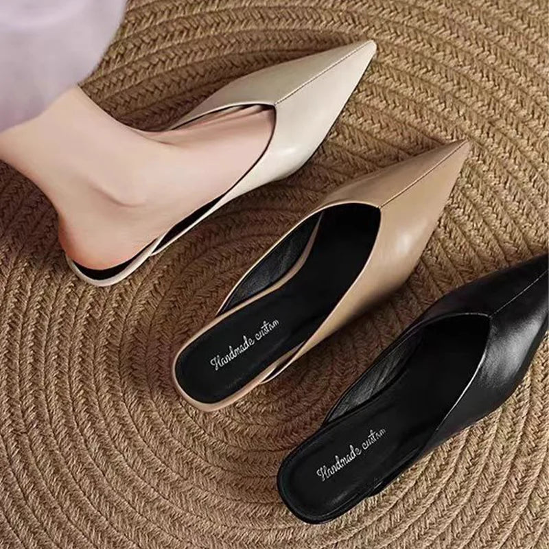 Mules Cuir Femme Bout Pointu