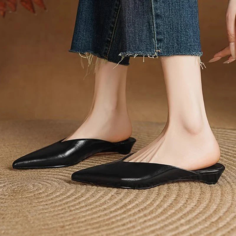 Mules Cuir Femme Bout Pointu