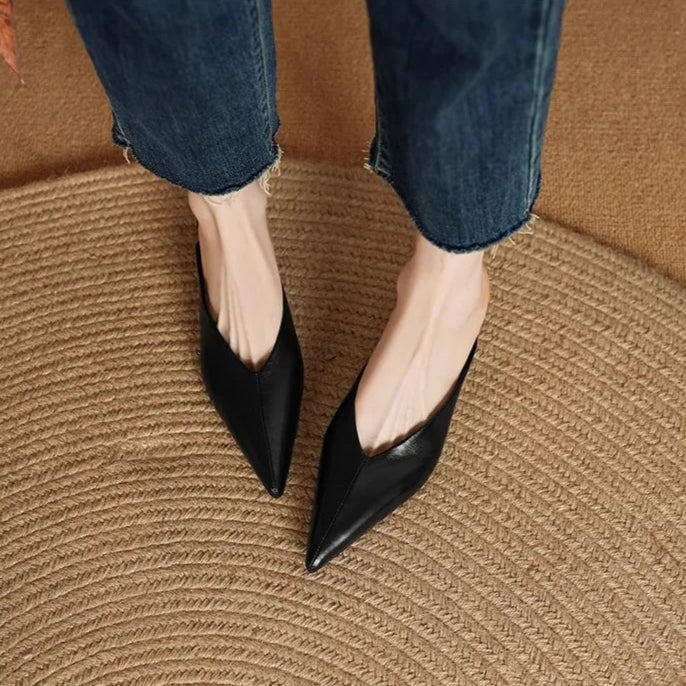 Mules Cuir Femme Bout Pointu