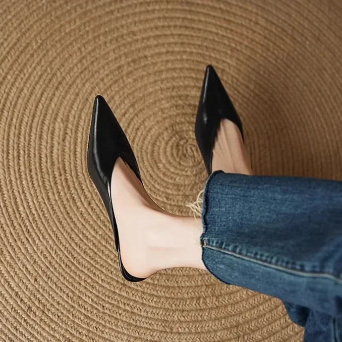 Mules Cuir Femme Bout Pointu