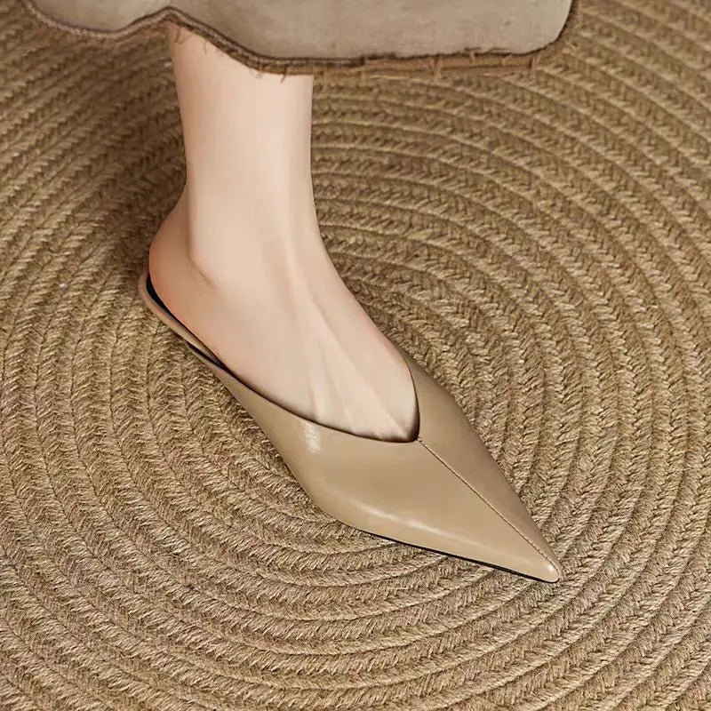 Mules Cuir Femme Bout Pointu