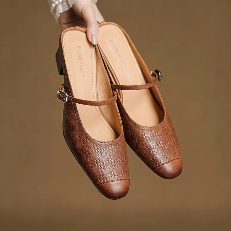 Zélie - Mules Cuir Bride Réglable