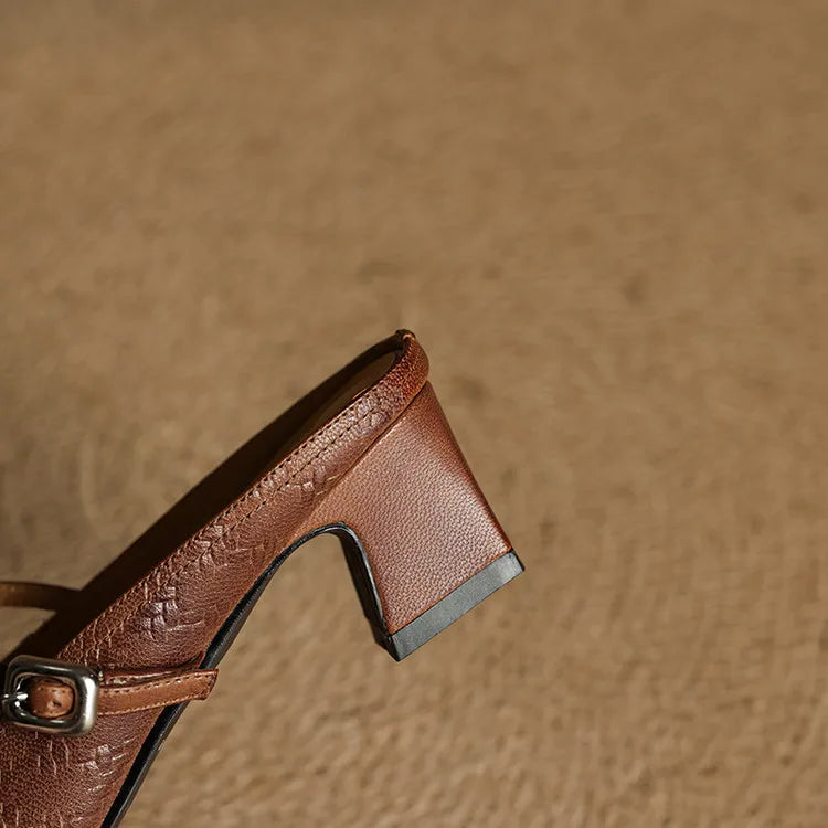 Zélie - Mules Cuir Bride Réglable