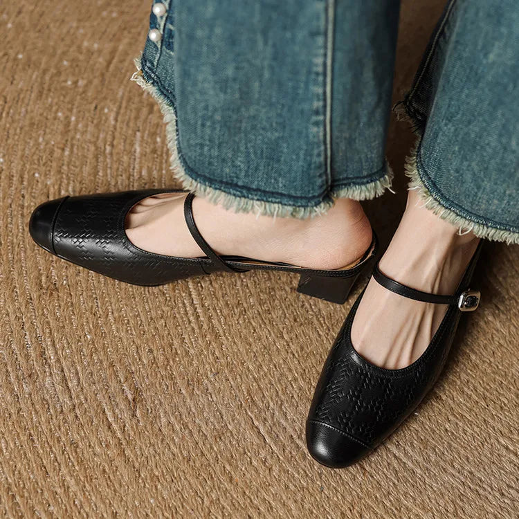 Zélie - Mules Cuir Bride Réglable