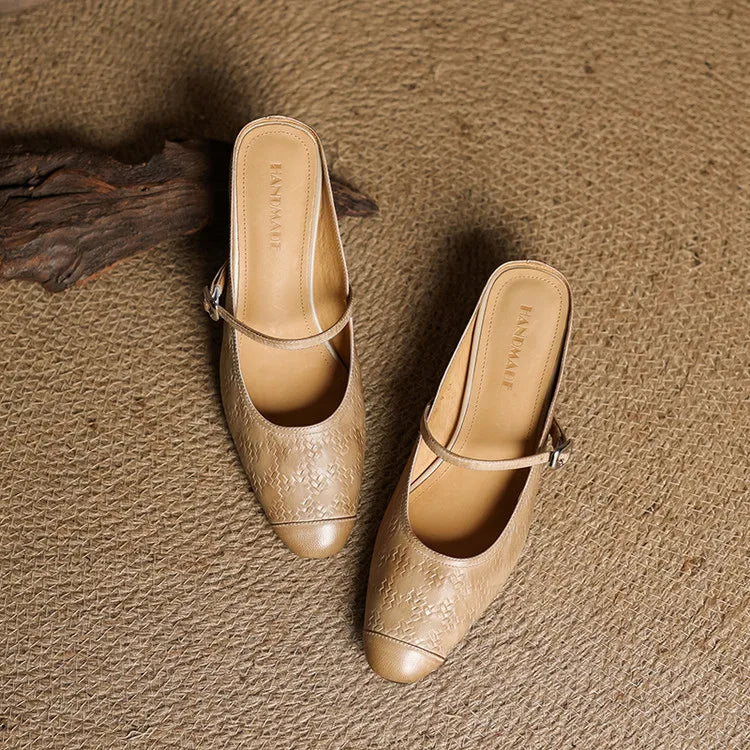 Zélie - Mules Cuir Bride Réglable