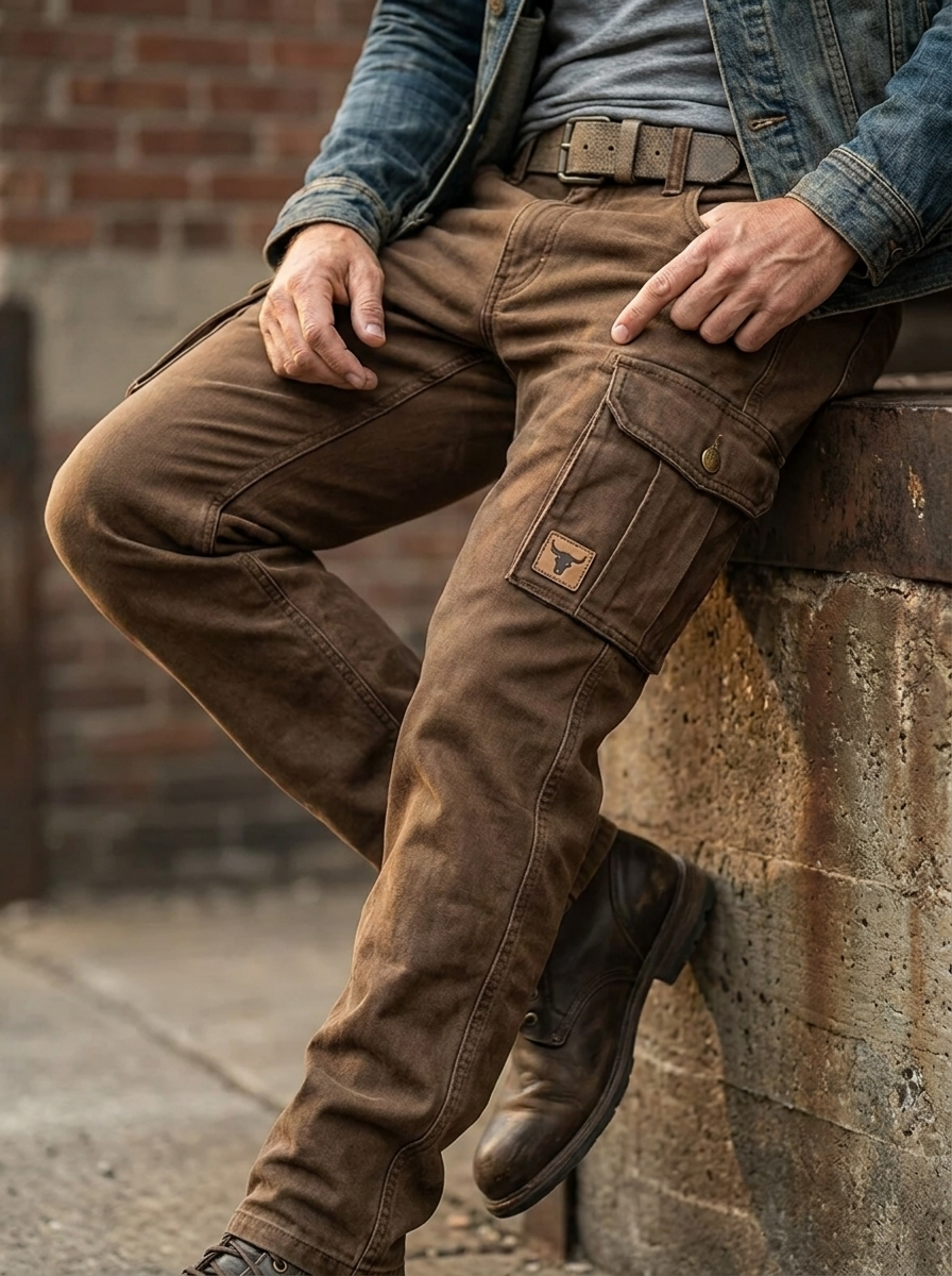 Pantalon Cargo Homme Poches Multiples Doublé Chaud