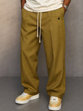Pantalon Chino Homme Taille Réglable Pli Avant - Kaki