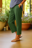 Pantalon droit léger femme fluide été