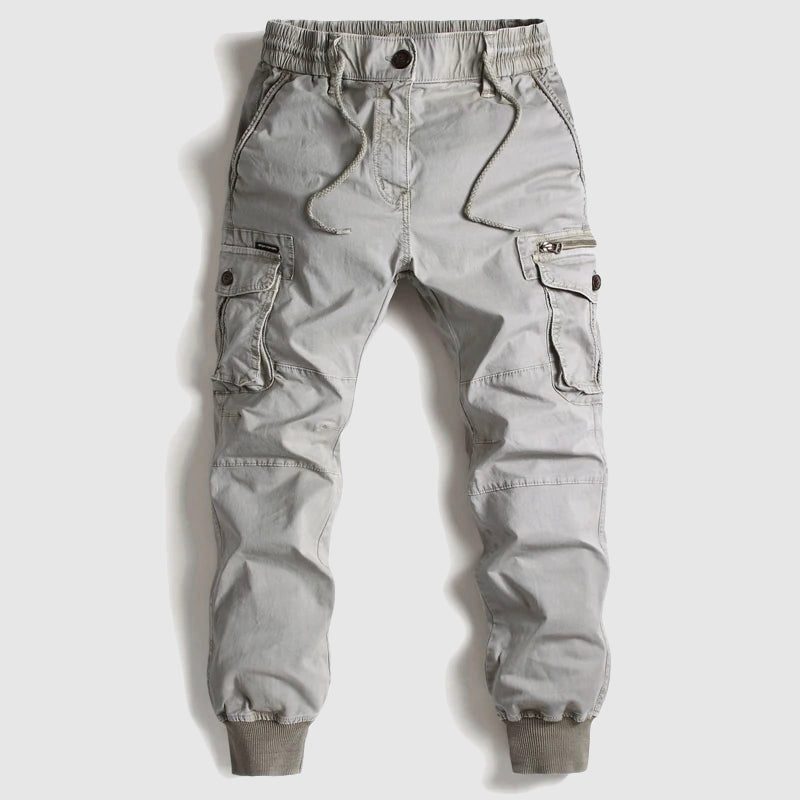 Pantalon Jogger Cargo Homme Coupe Relaxed - Gris
