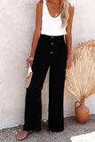 Pantalon Taille Haute Femme Ceinture Smockée