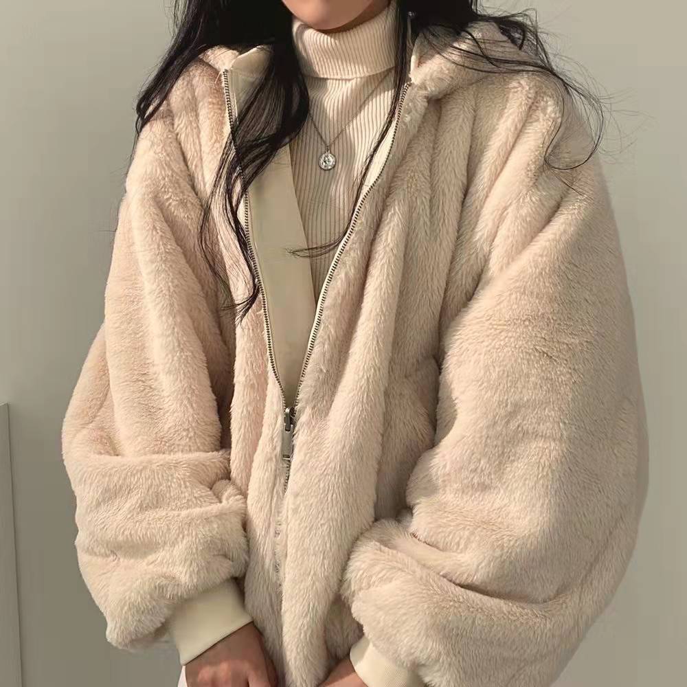 Parka d'hiver à capuche zippée pour femme