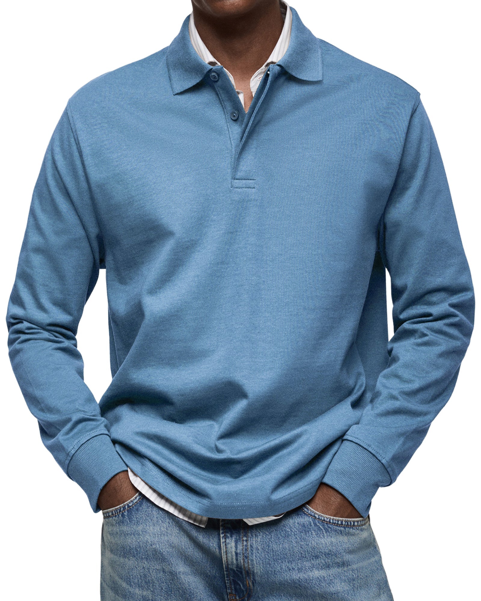 Polo manches longues homme luxe