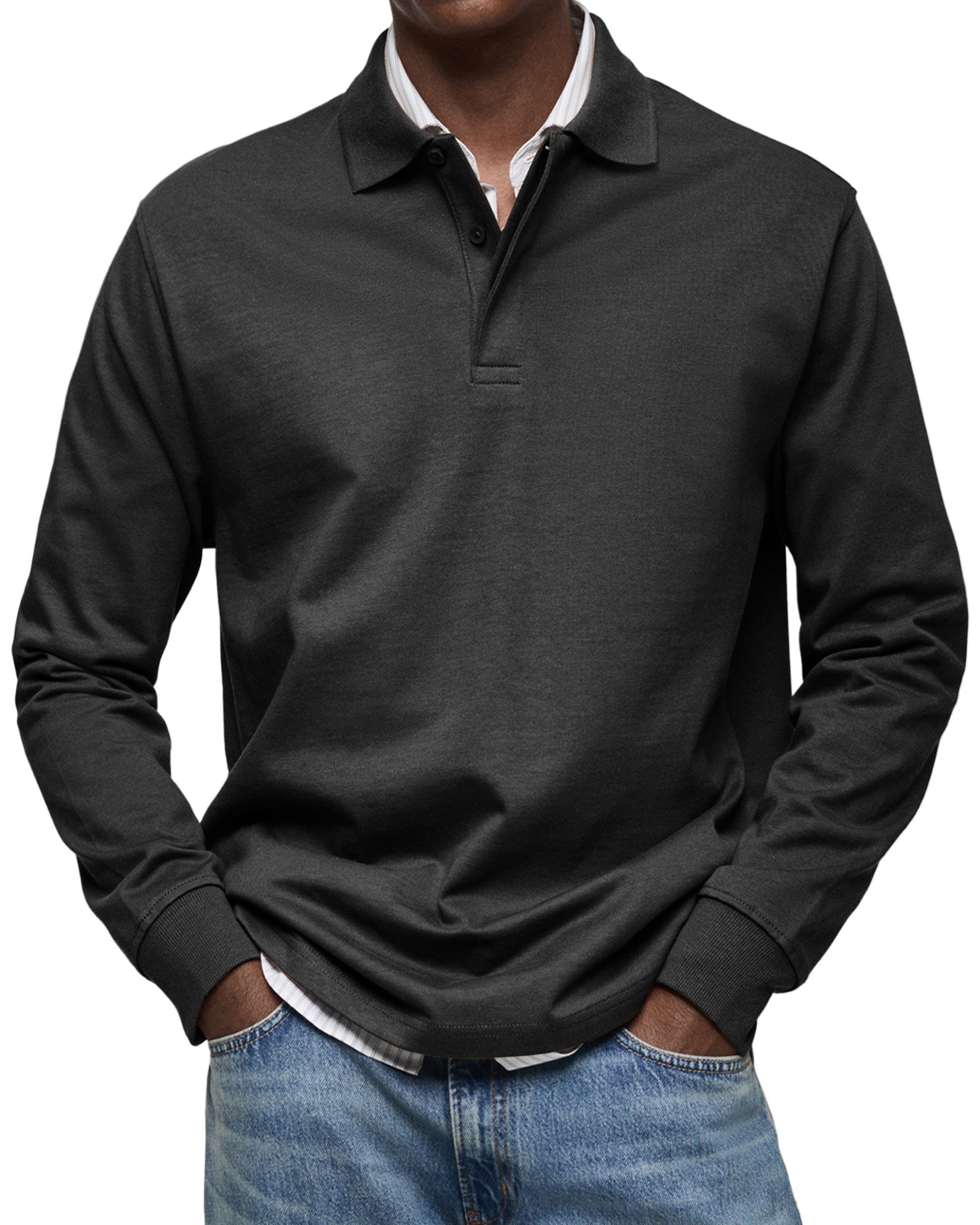 Polo manches longues homme luxe