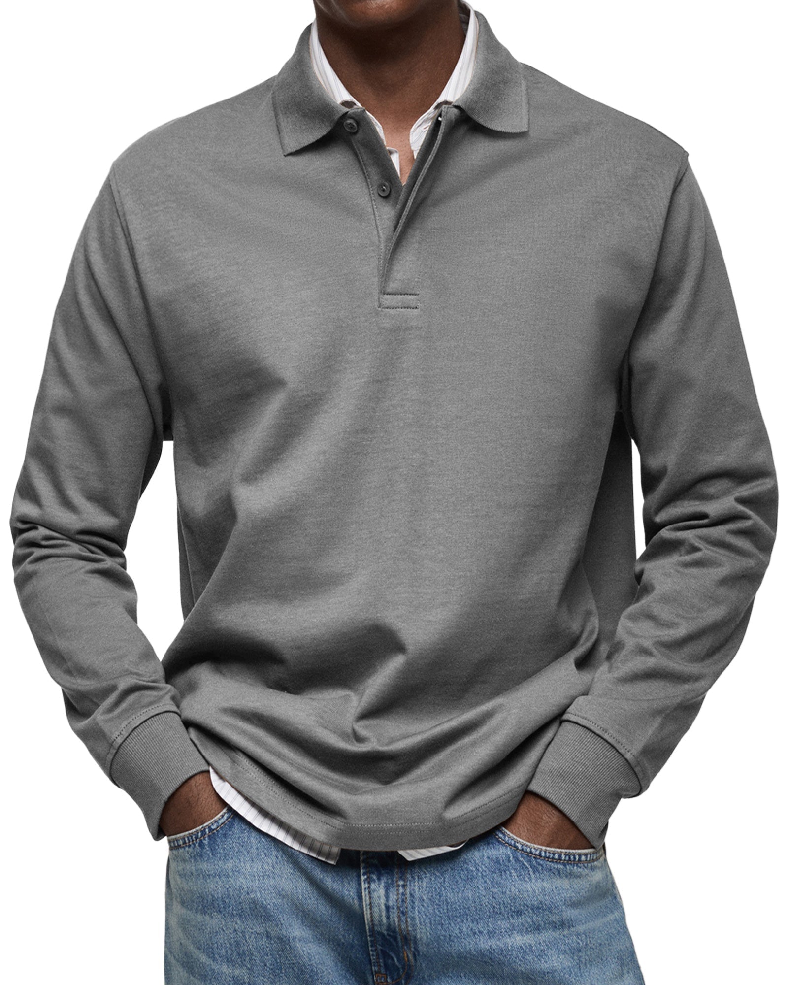 Polo manches longues homme luxe