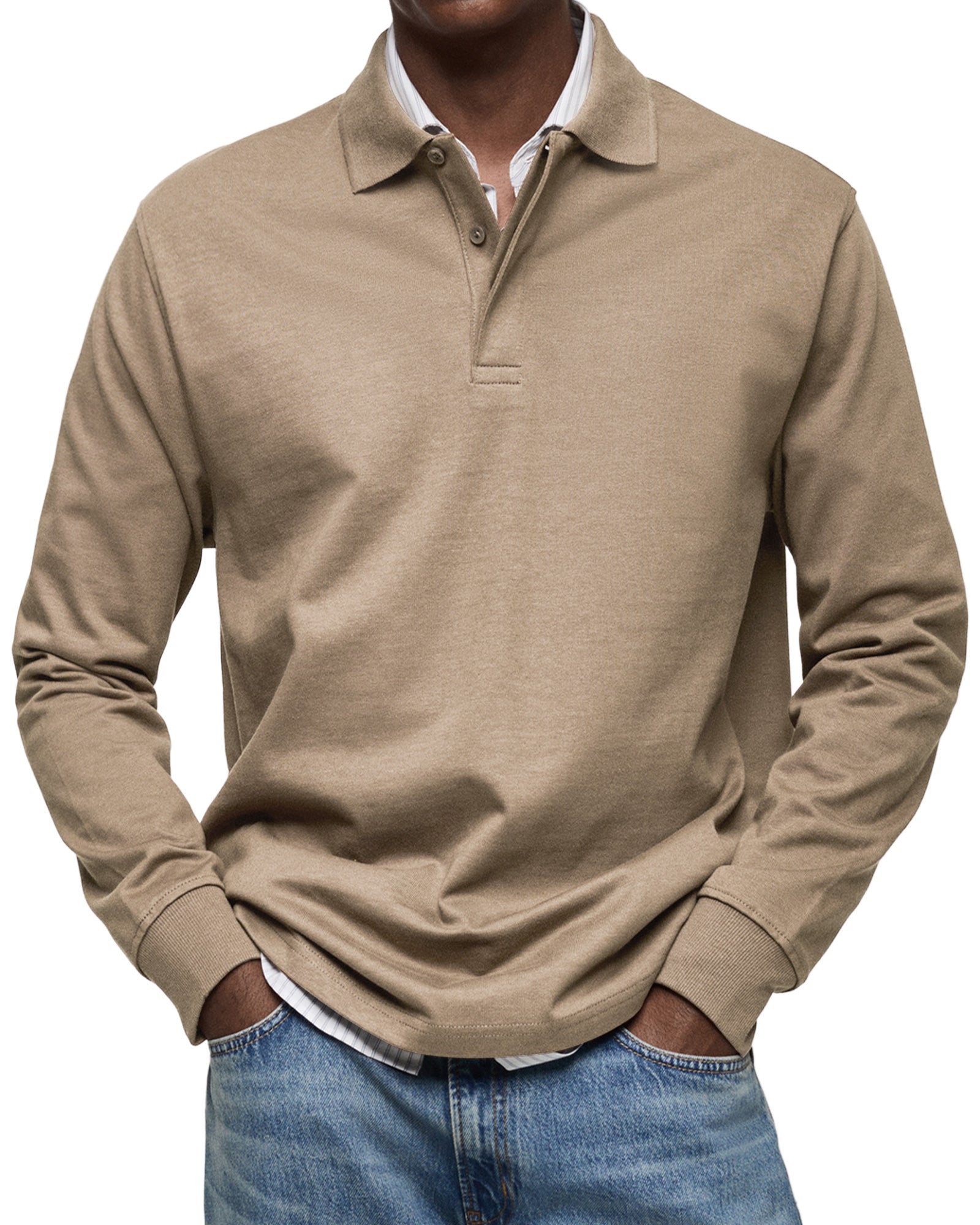 Polo manches longues homme luxe