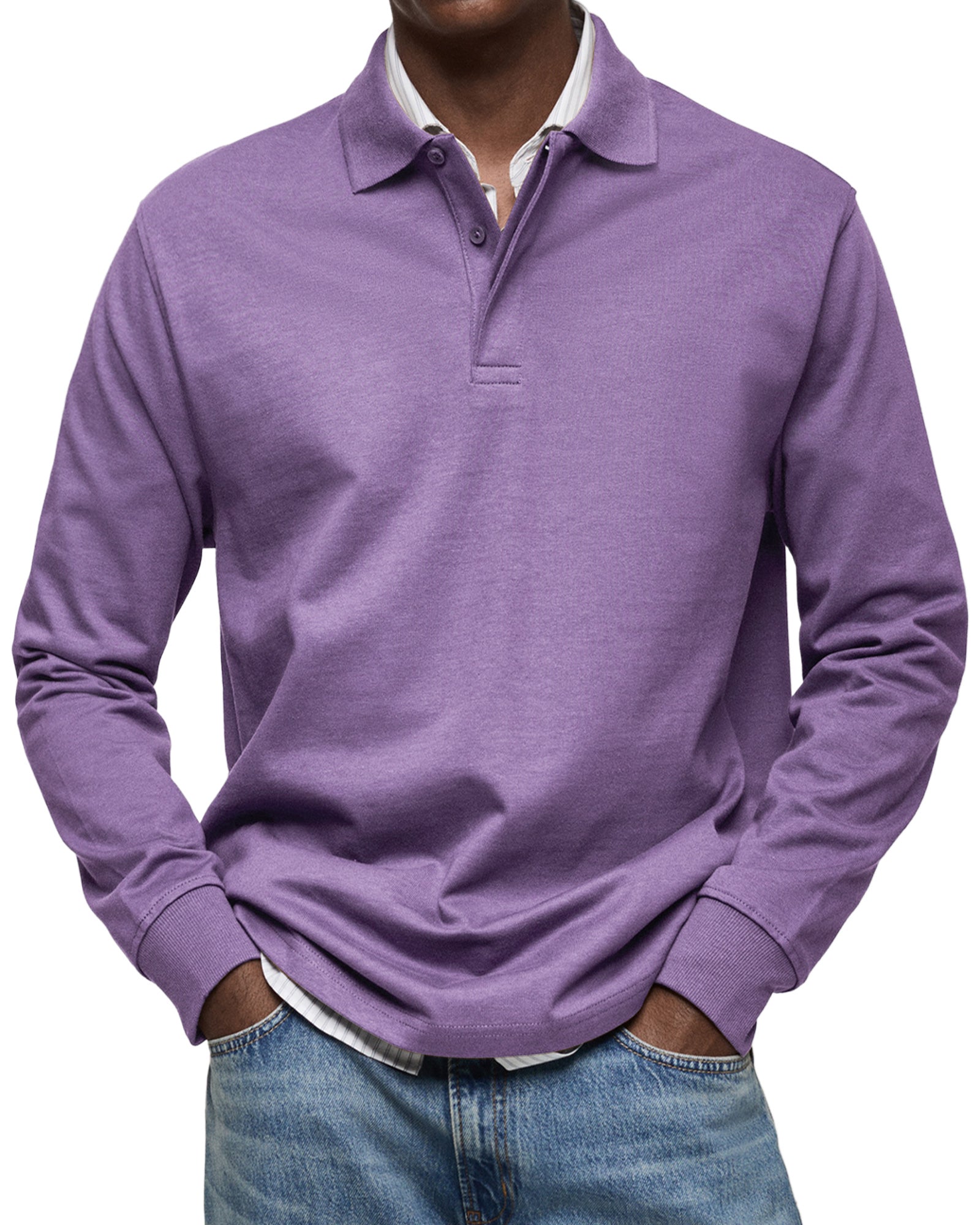 Polo manches longues homme luxe