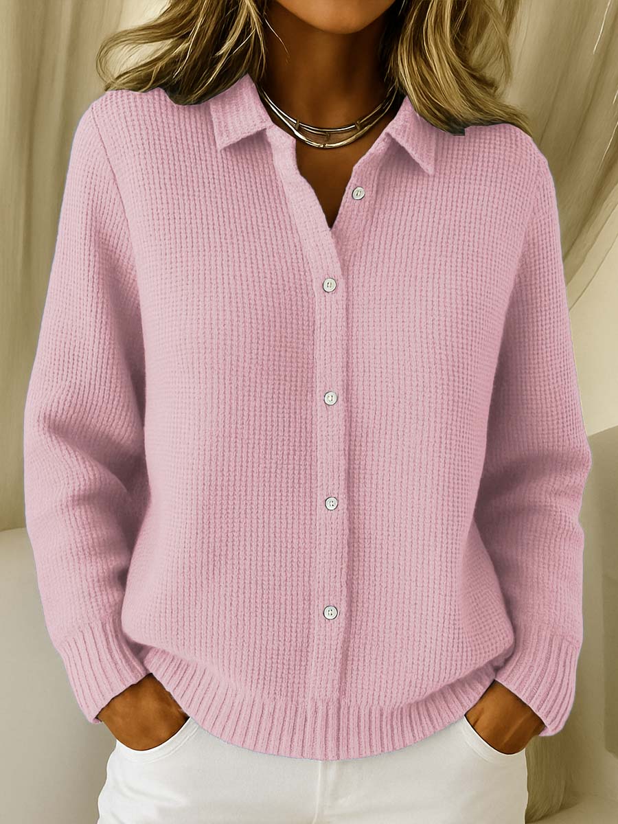 Servane - Pull Col Chemise Ajusté