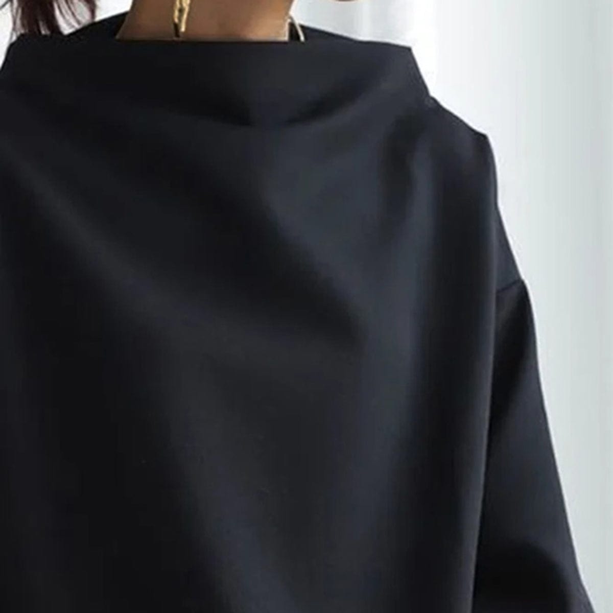 Pull col montant femme en maille douce