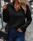 Pull Col V Zippé Femme
