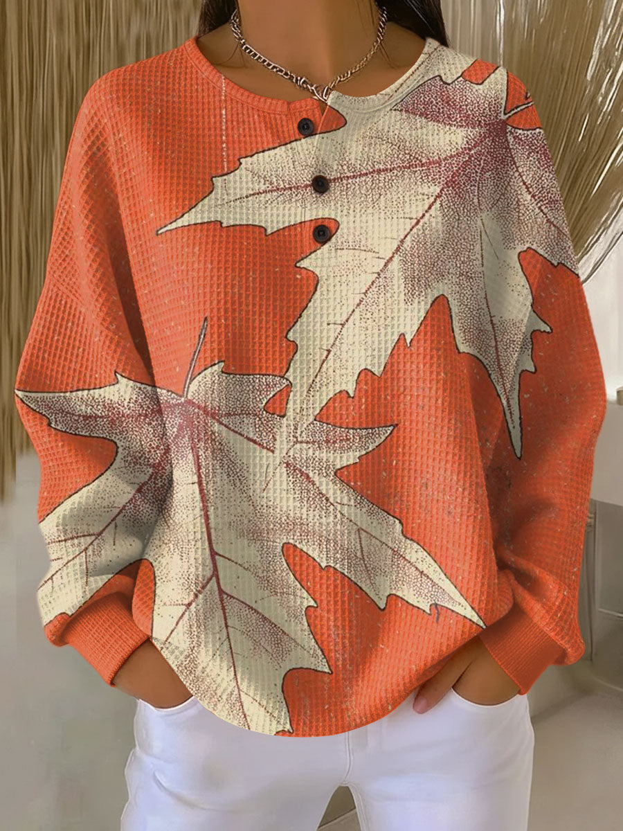Pull en maille gaufre épaisse femme, manches longues, intérieur brossé