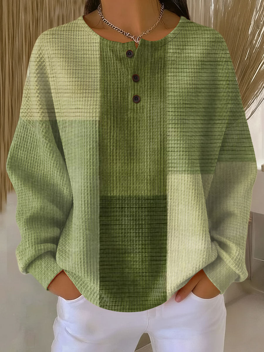 Pull en maille gaufre épaisse femme, manches longues, intérieur brossé