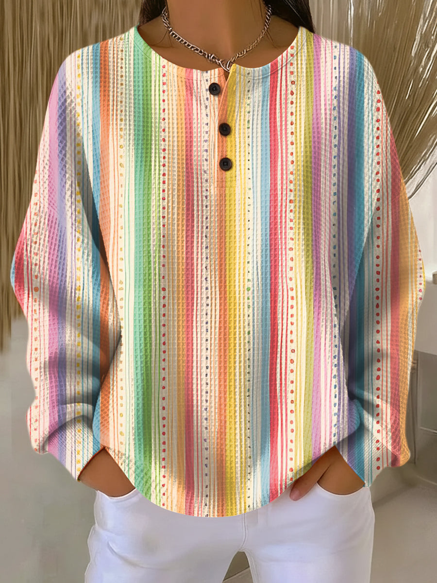 Pull en maille gaufre épaisse femme, manches longues, intérieur brossé