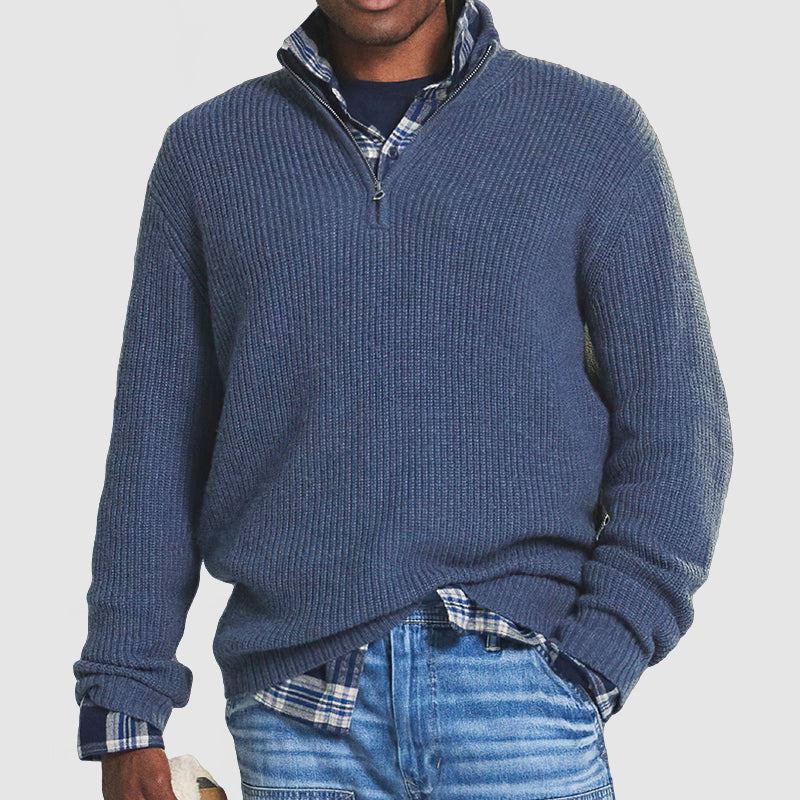 Pull Hiver Homme Long Chaud - Bleu