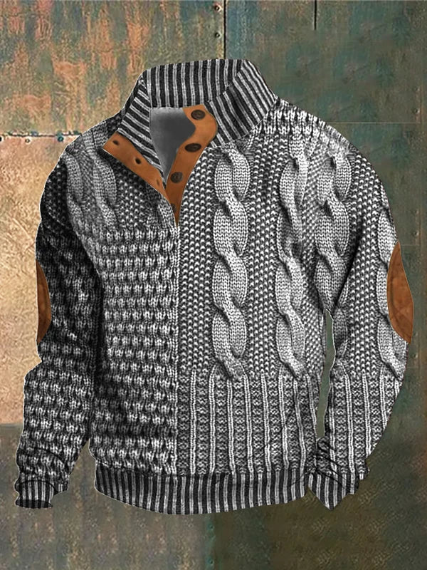 Clément - Pull Maille Chaud Motif