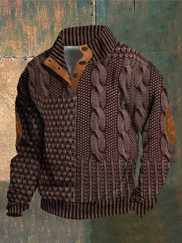 Clément - Pull Maille Chaud Motif