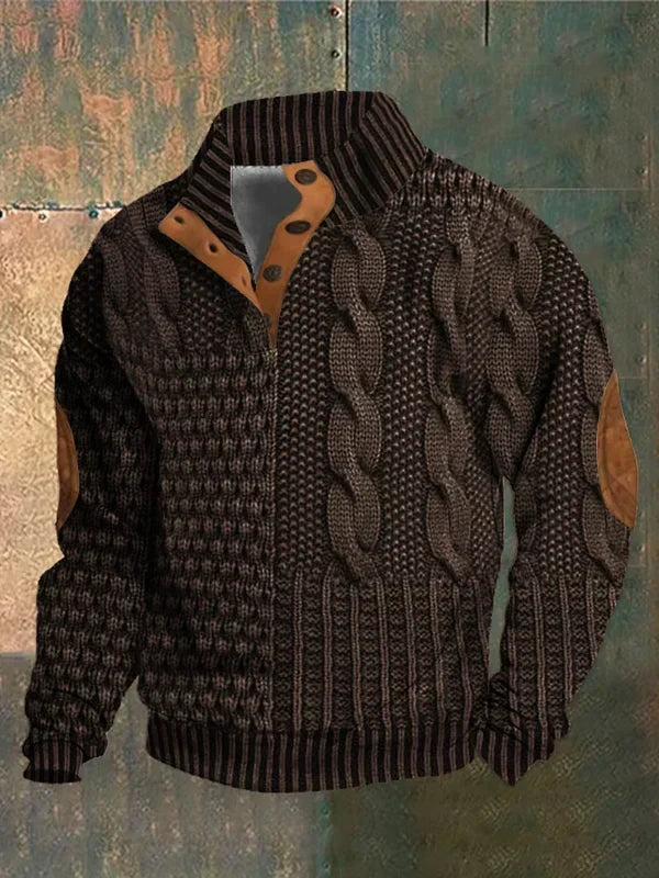 Clément - Pull Maille Chaud Motif