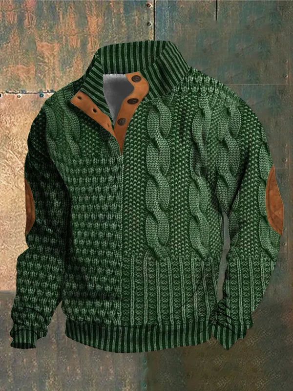 Clément - Pull Maille Chaud Motif
