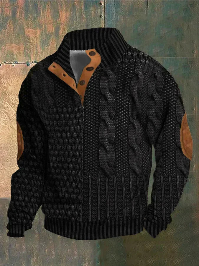 Clément - Pull Maille Chaud Motif