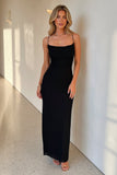 Robe de soirée maxi dos nu femme bretelles fines