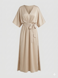 Robe maxi été femme col V coupe ample