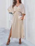 Robe maxi été femme col V coupe ample