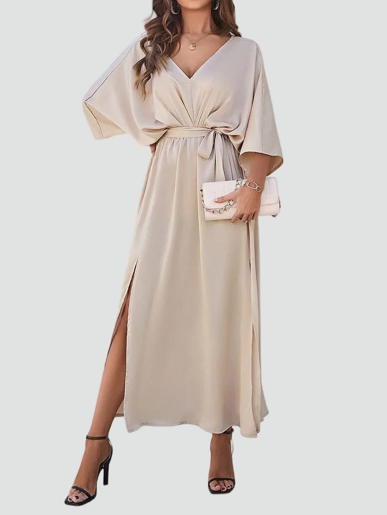 Robe maxi été femme col V coupe ample