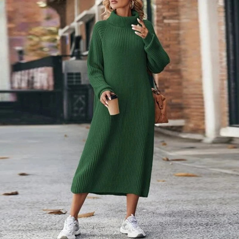 Laure - Robe Midi Col Roulé