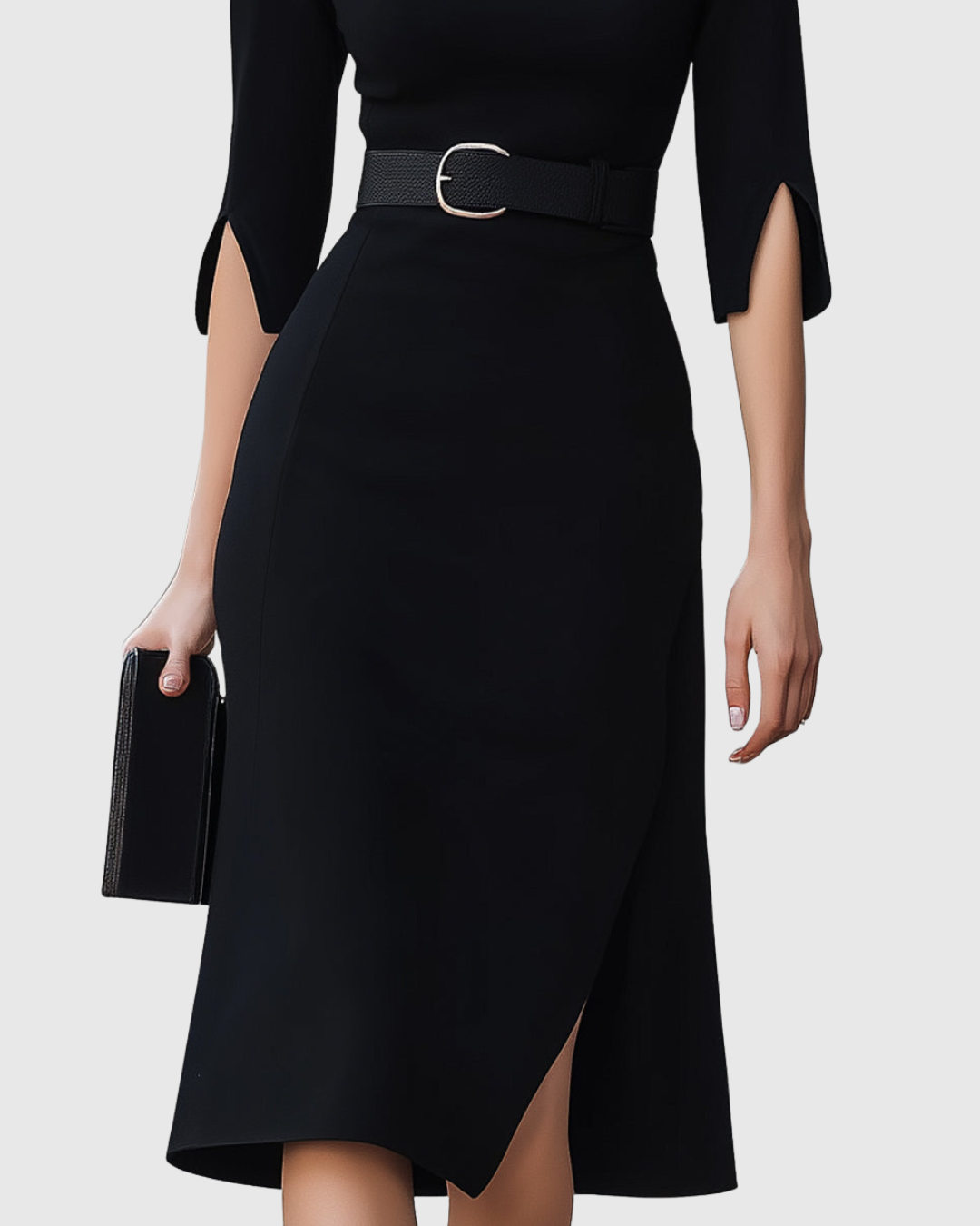 Diane - Robe Midi Ceinturée Soirée