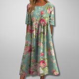 Robe Midi Fleurie Femme Coupe Ample