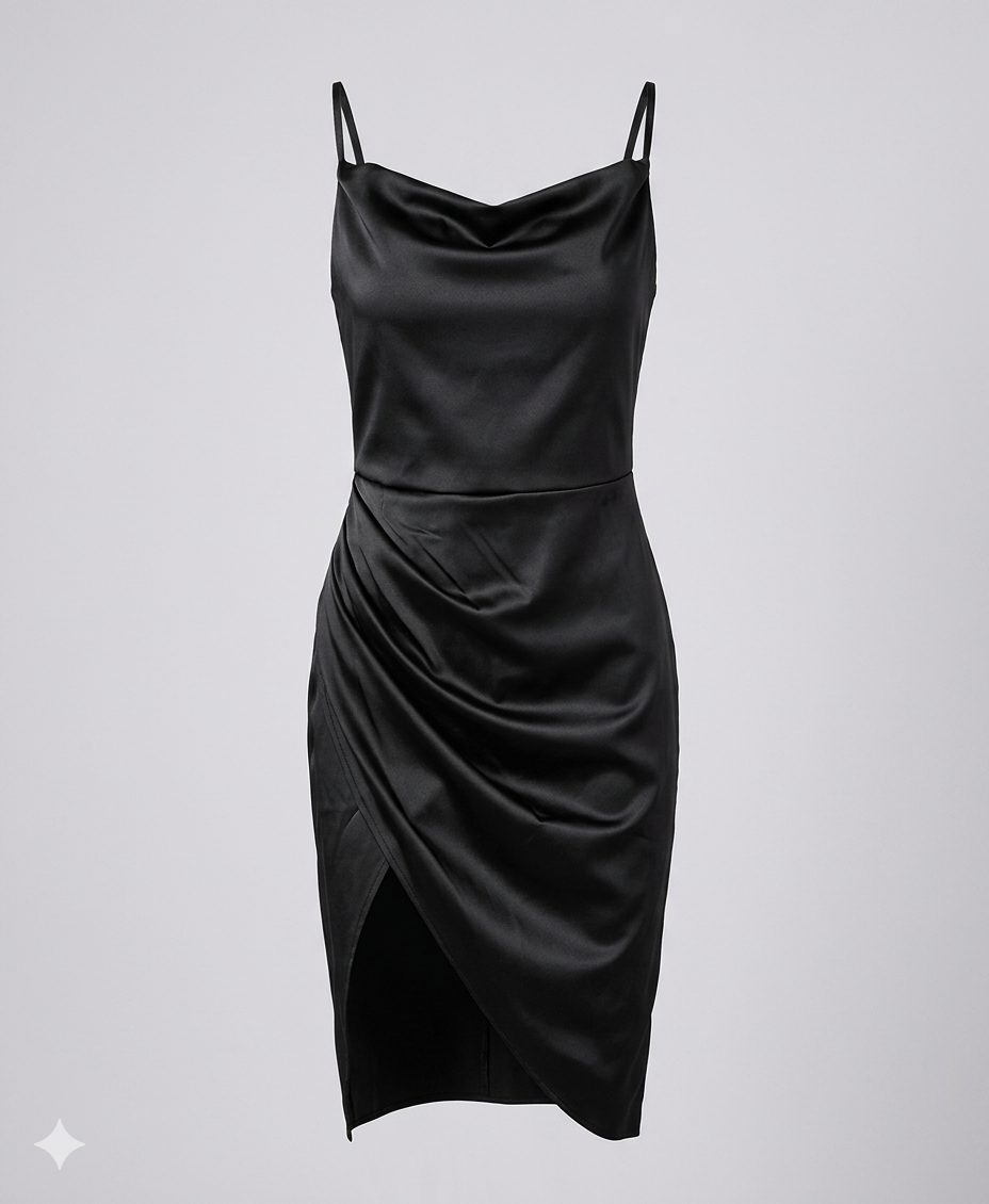 Lucie - Robe Midi Velours Fendue