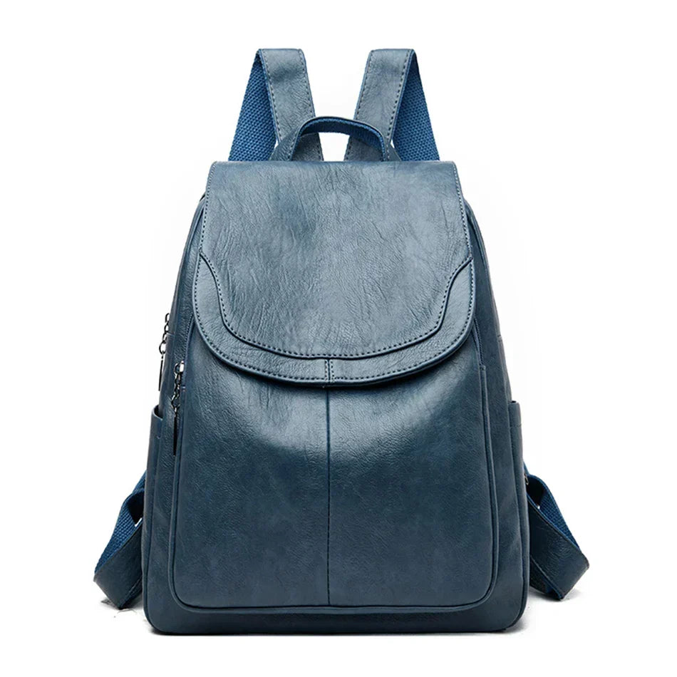 Sac à dos ordinateur portable compartiments multiples bretelles réglables - White Blue