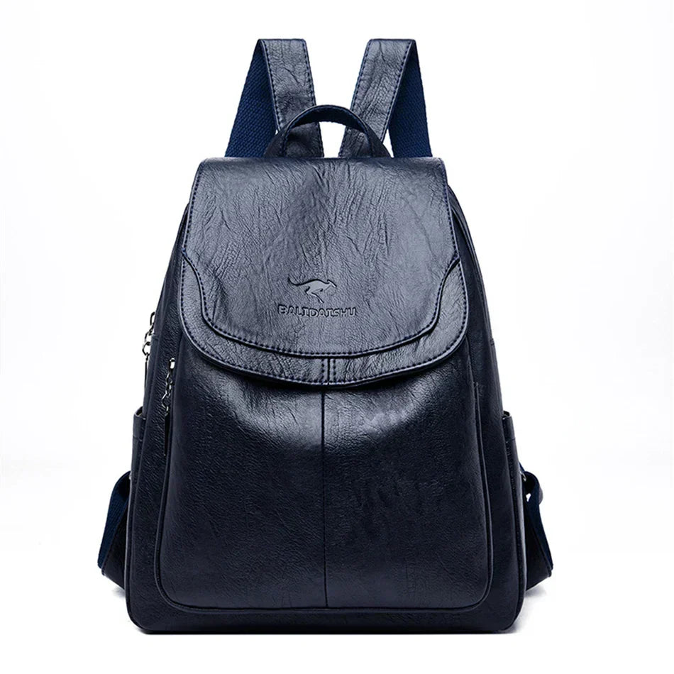 Sac à dos ordinateur portable compartiments multiples bretelles réglables - Bleu Foncé
